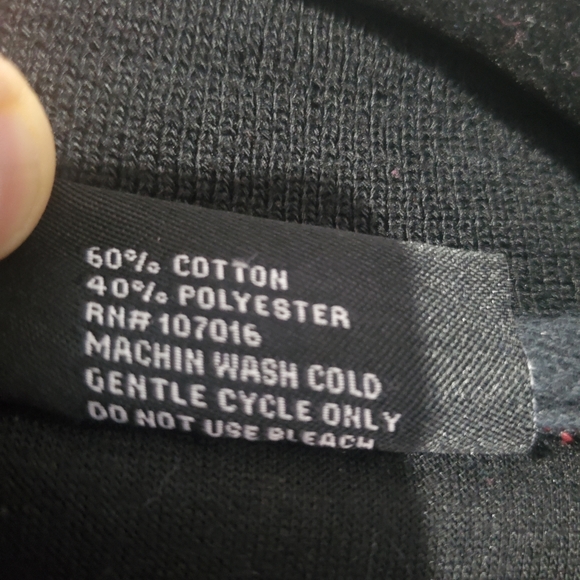 Riflessi Juniors Varsity Fleece Bomber Jacket S Snapped Black/ Red Cotton Blend - Picture 15 of 16